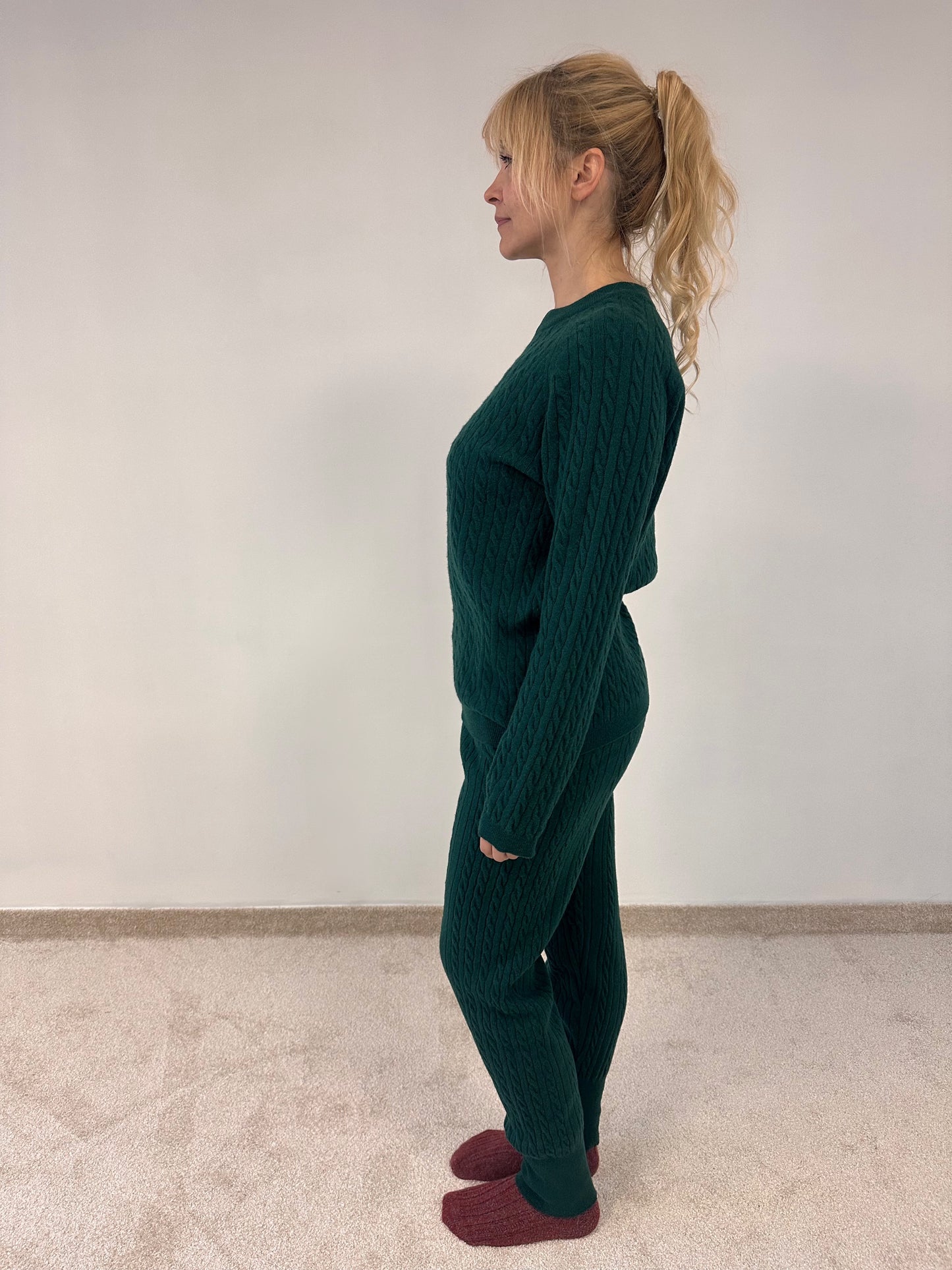 Cable knit Wool/Cashmere tracksuit "Cable"