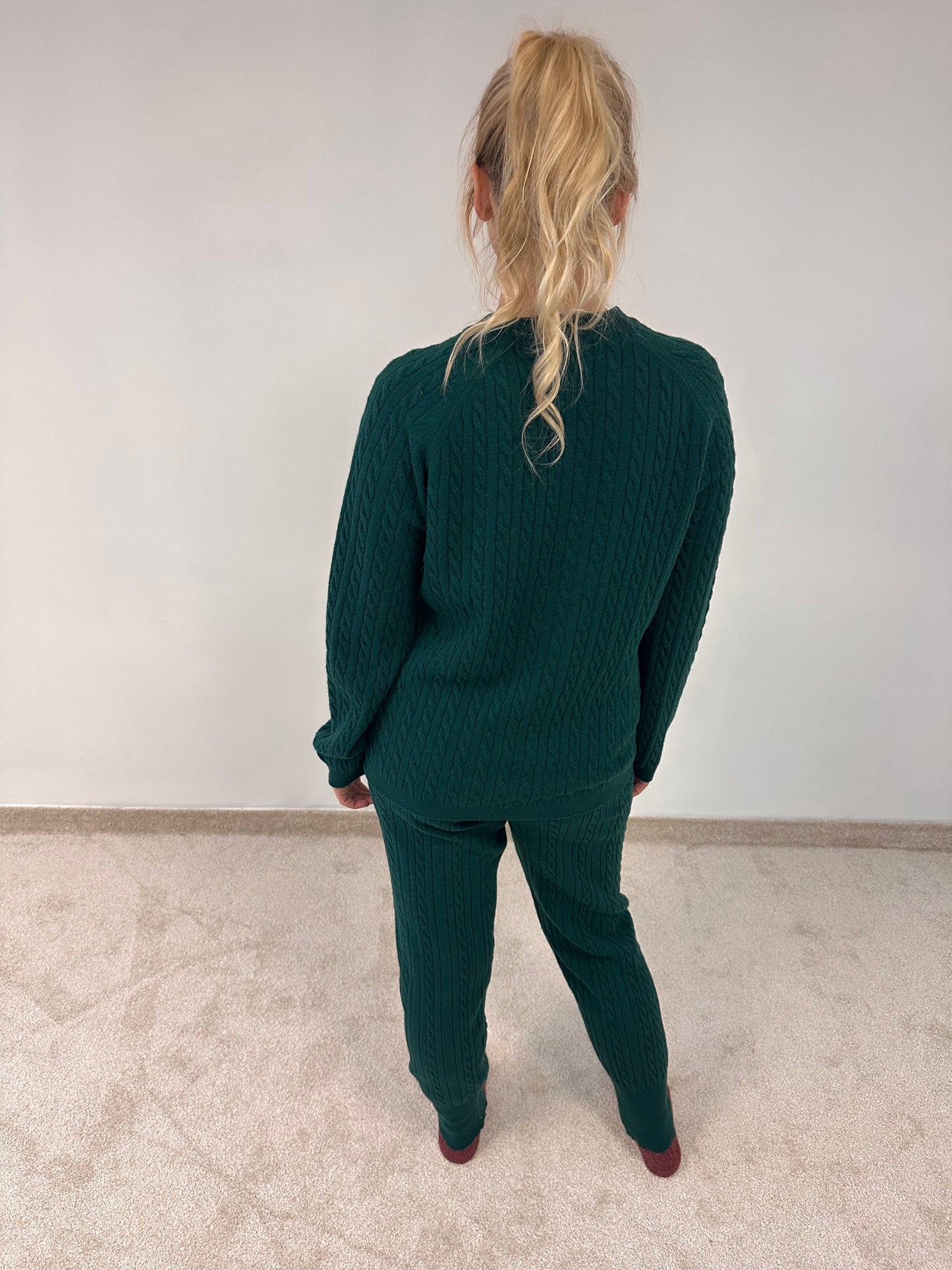 Cable knit Wool/Cashmere tracksuit "Cable"