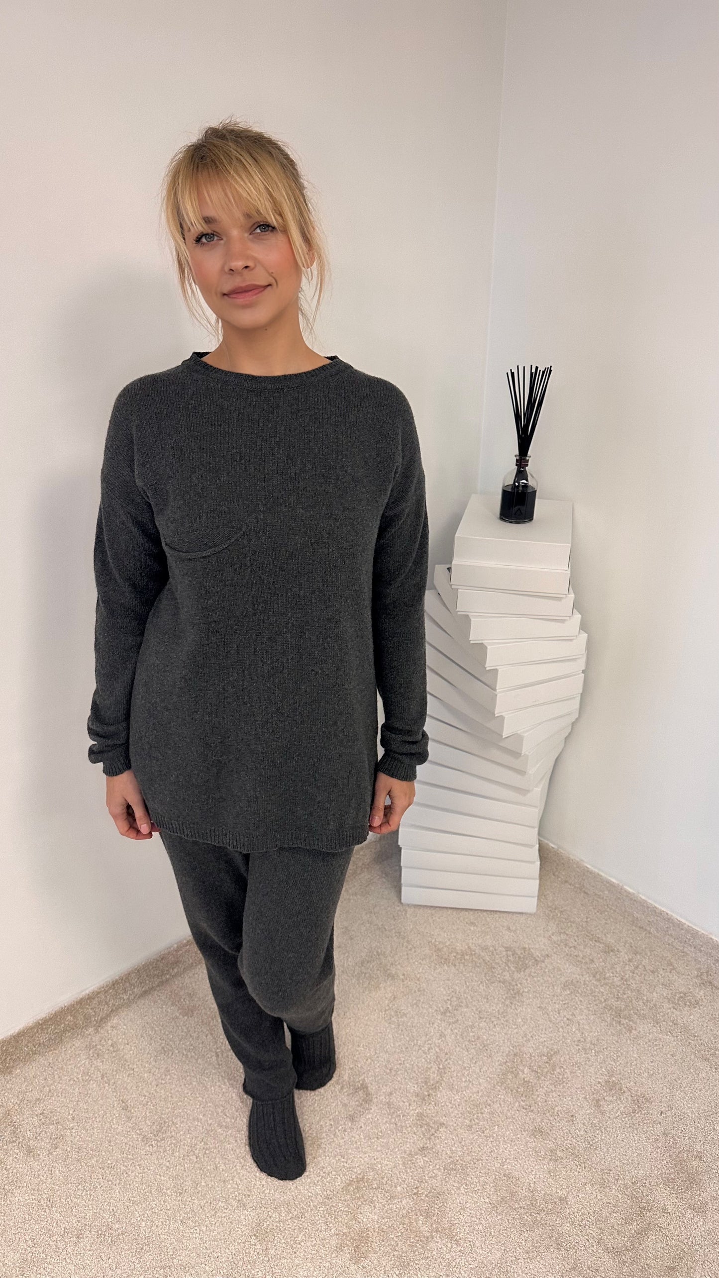 Single Jersy knit tracksuit in Cashmere "Kiara"