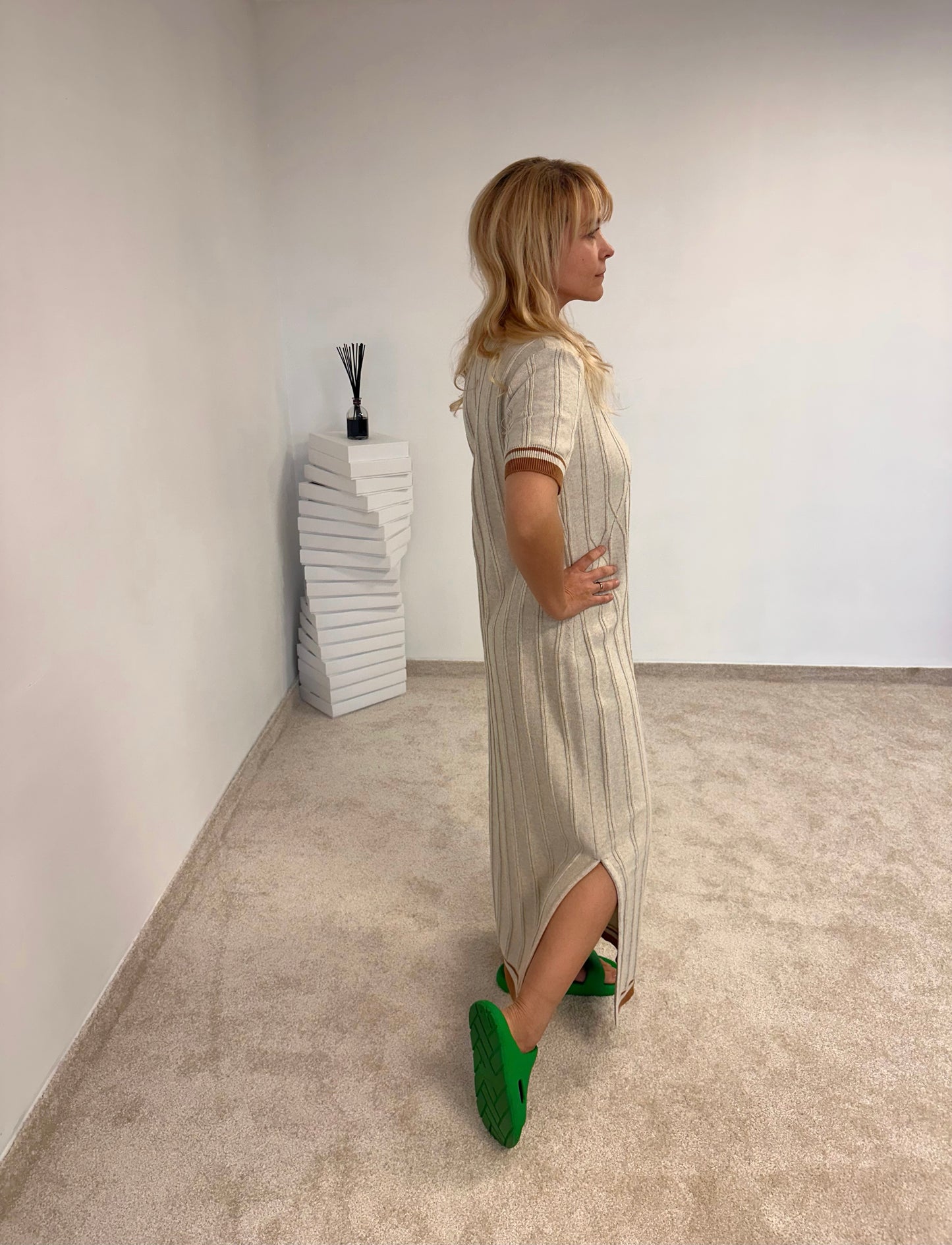 Long cable cotton dress "Vivian"
