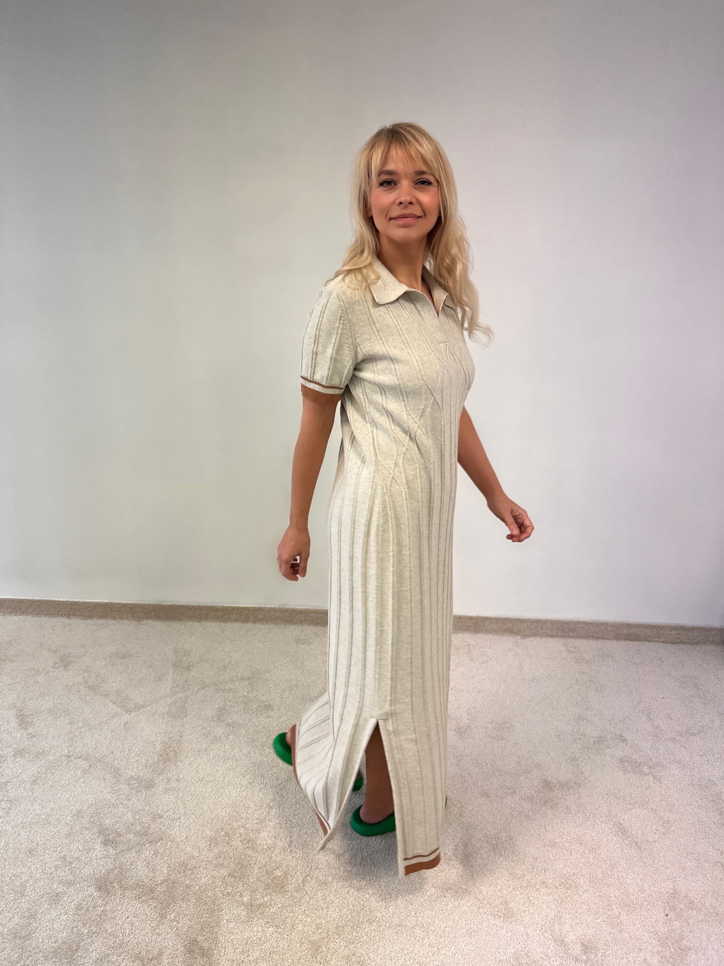Long cable cotton dress "Vivian"