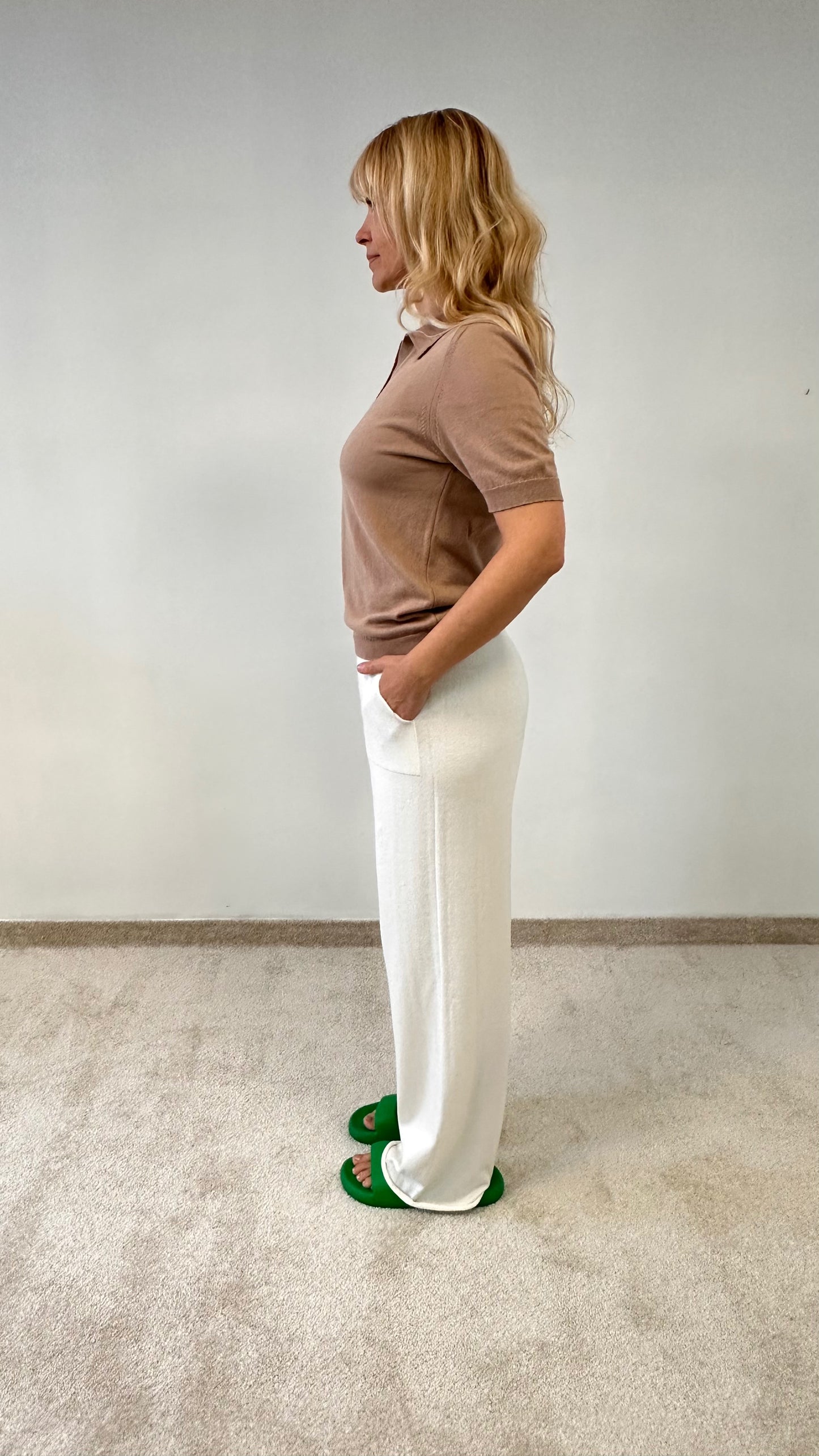 Knitted cotton Polo T-shirt