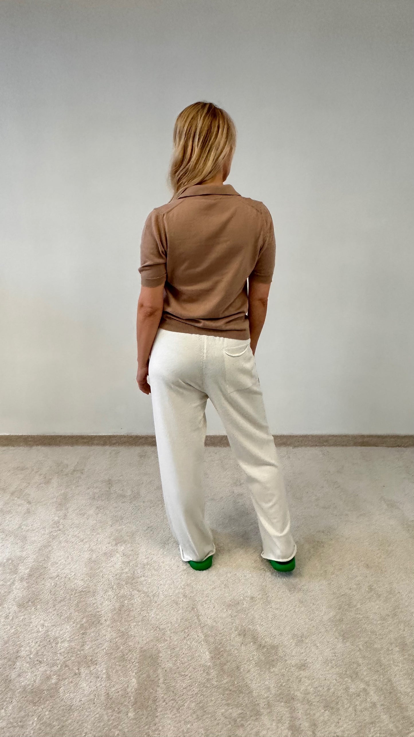 Knitted cotton Polo T-shirt