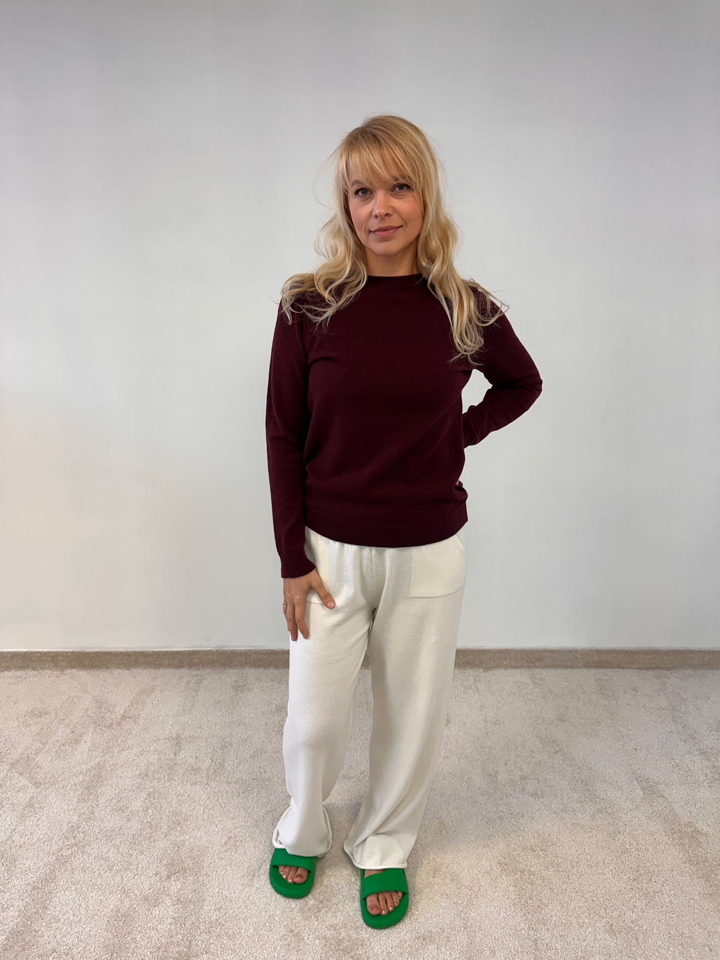 Wool cashmere long sleeve sweater "Magi"