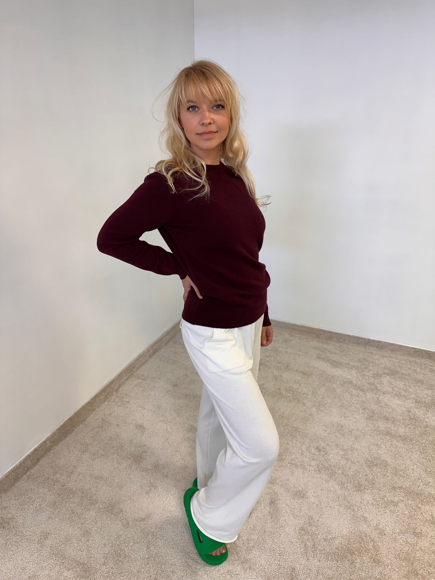 Wool cashmere long sleeve sweater "Magi"