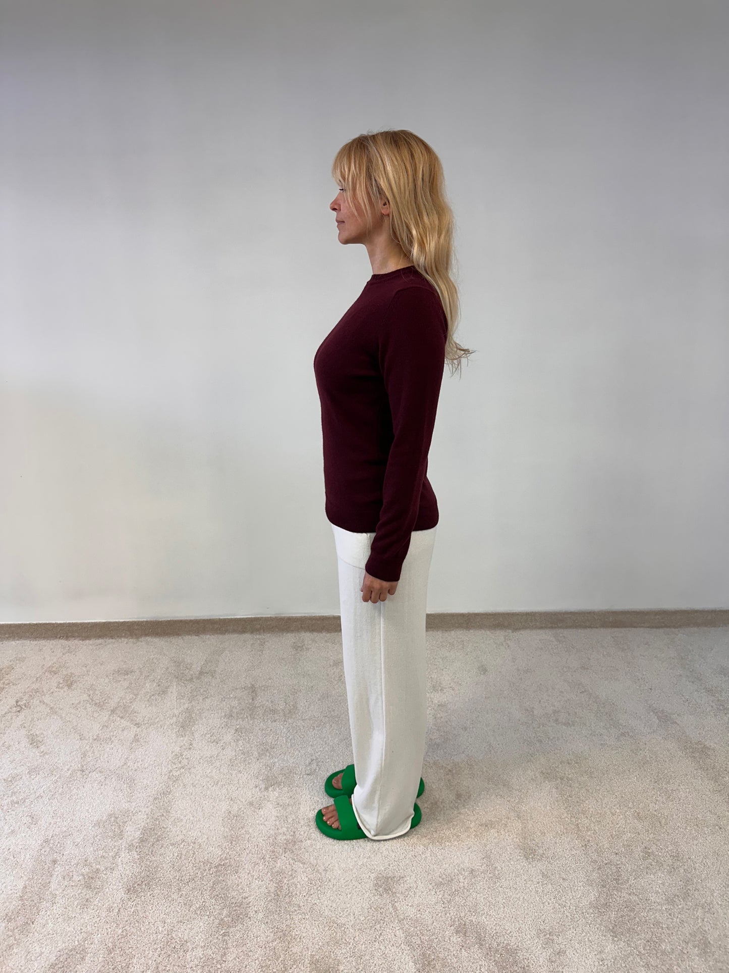 Wool cashmere long sleeve sweater "Magi"