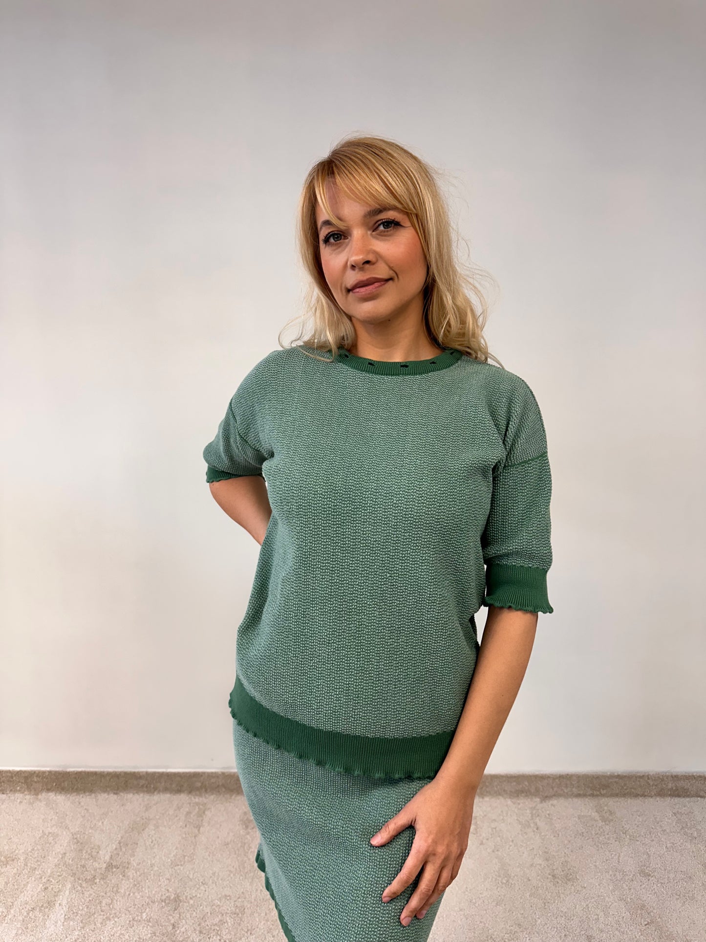 Elegant knitted Top with skirt "Rebeca"