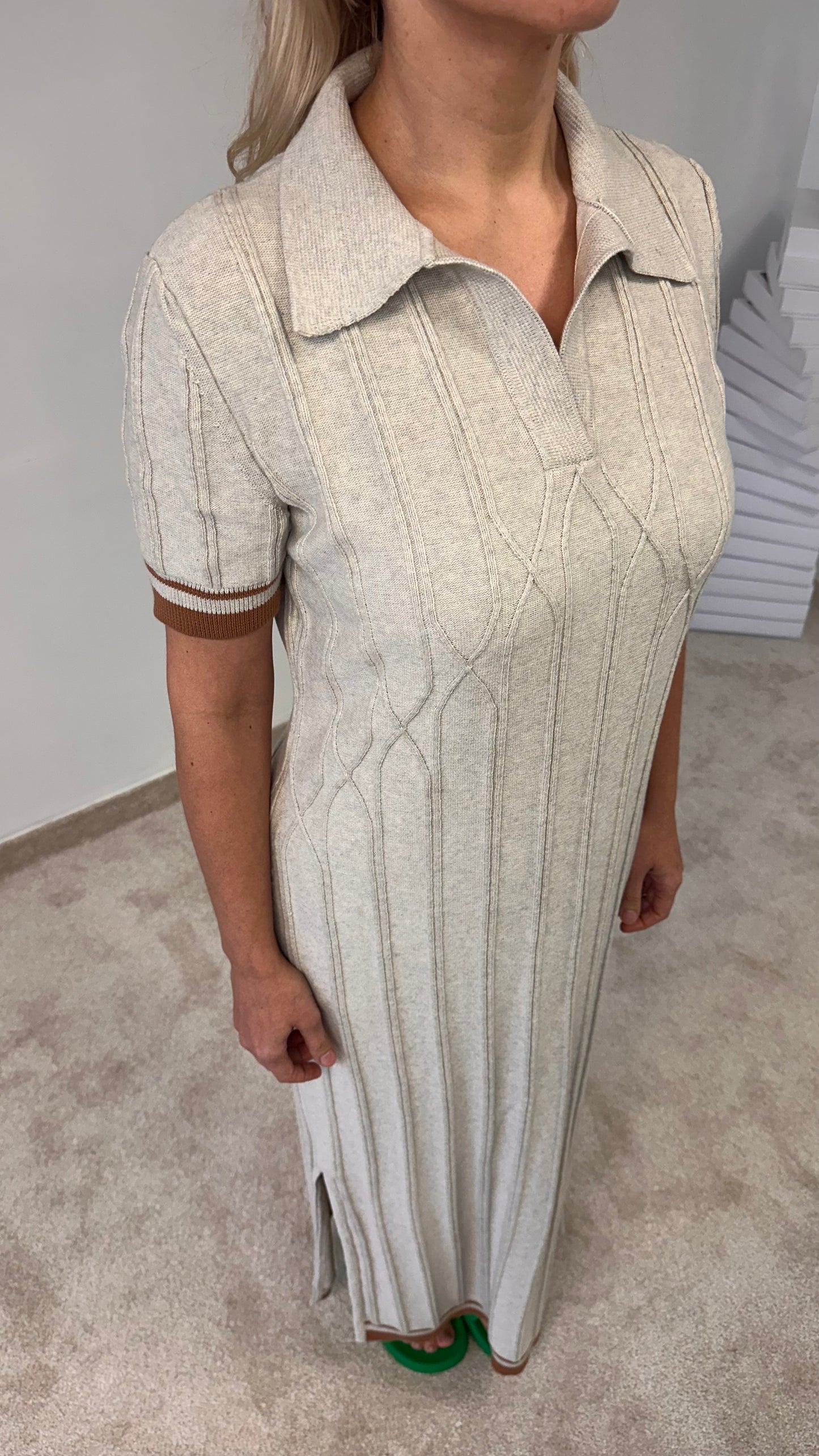 Long cable cotton dress "Vivian"