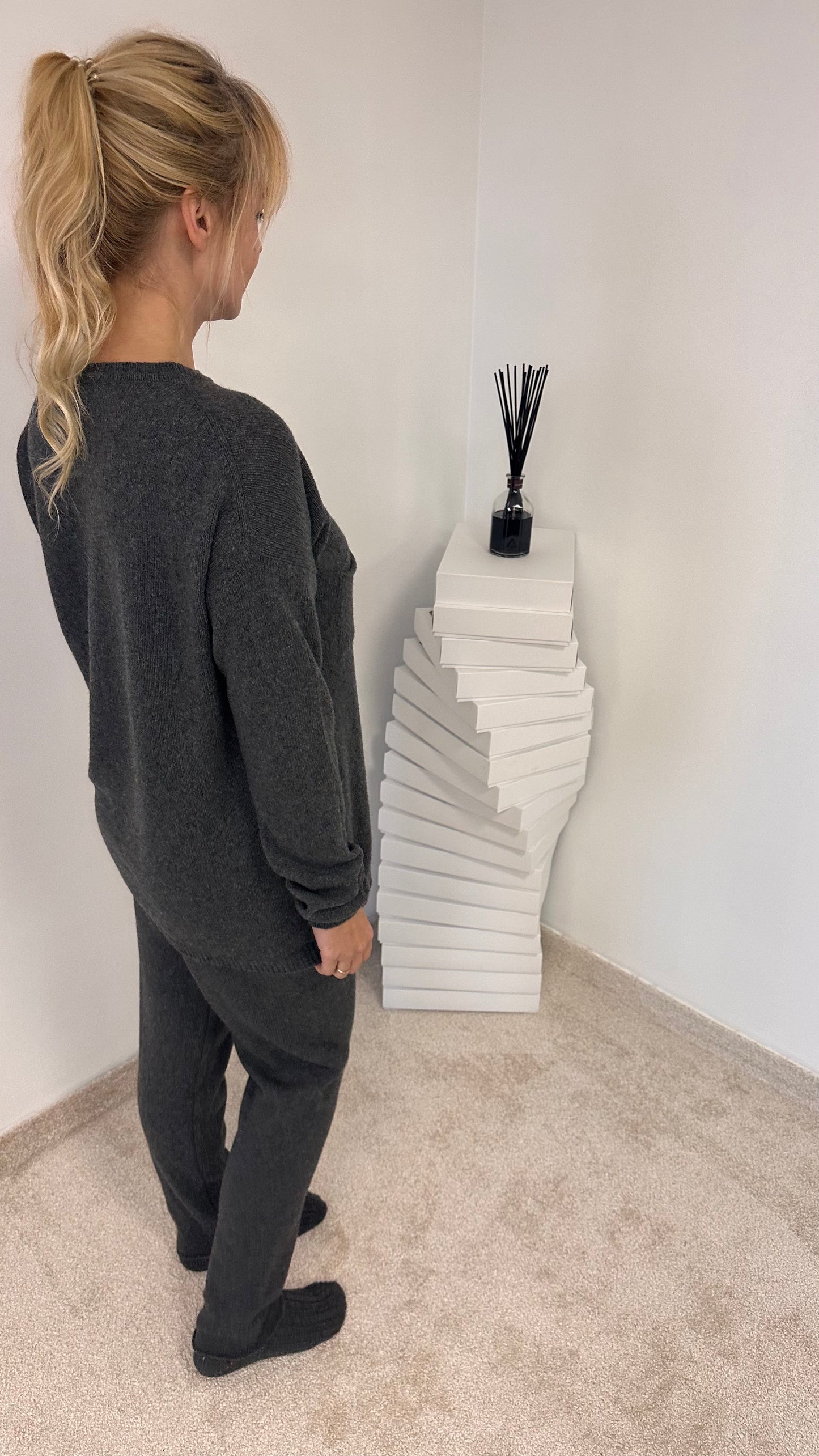 Single Jersy knit tracksuit in Cashmere "Kiara"