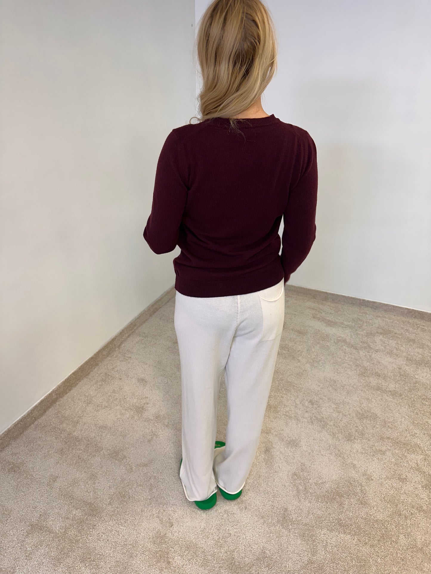 Wool cashmere long sleeve sweater "Magi"
