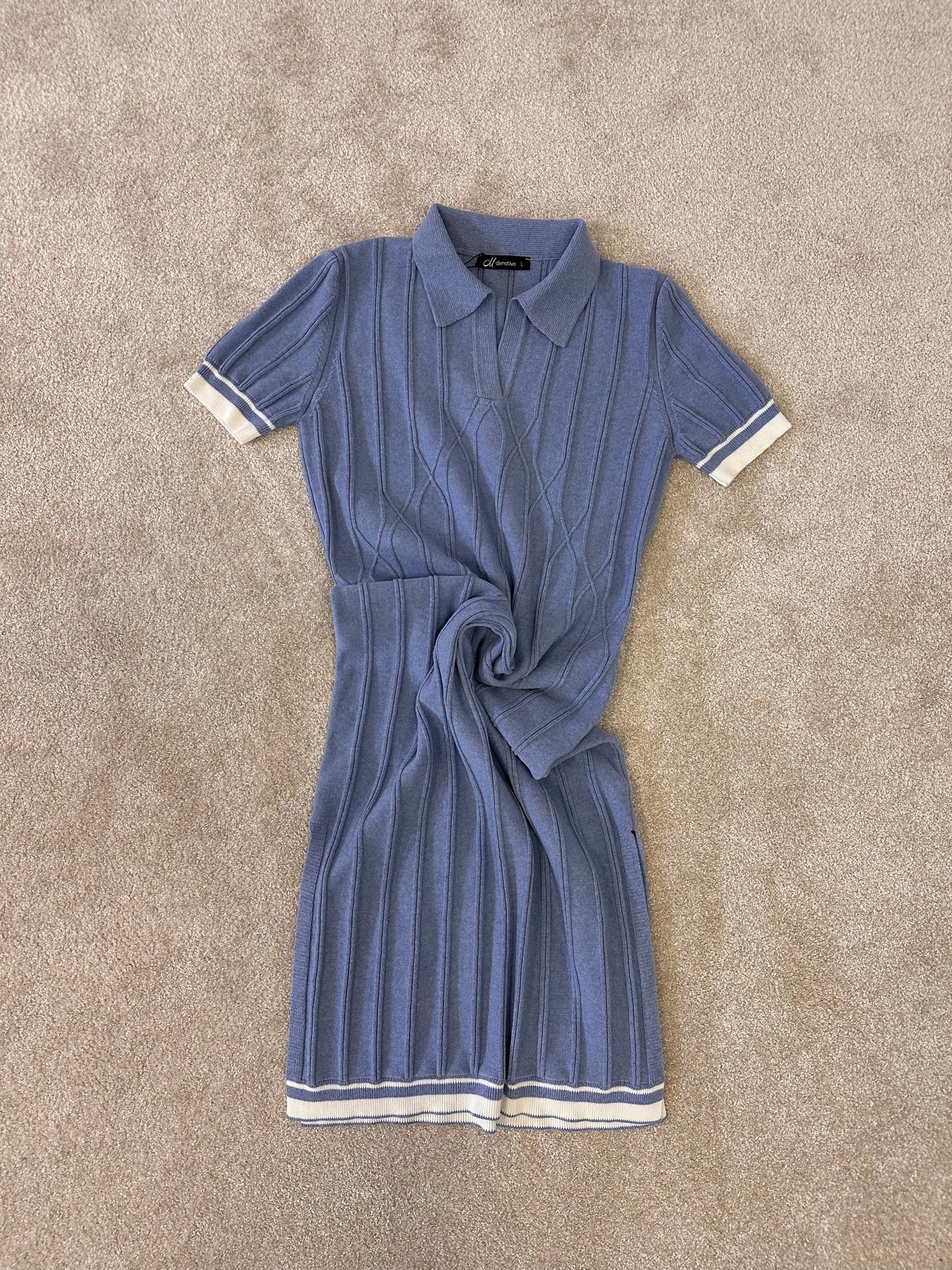 Long cable cotton dress "Vivian"