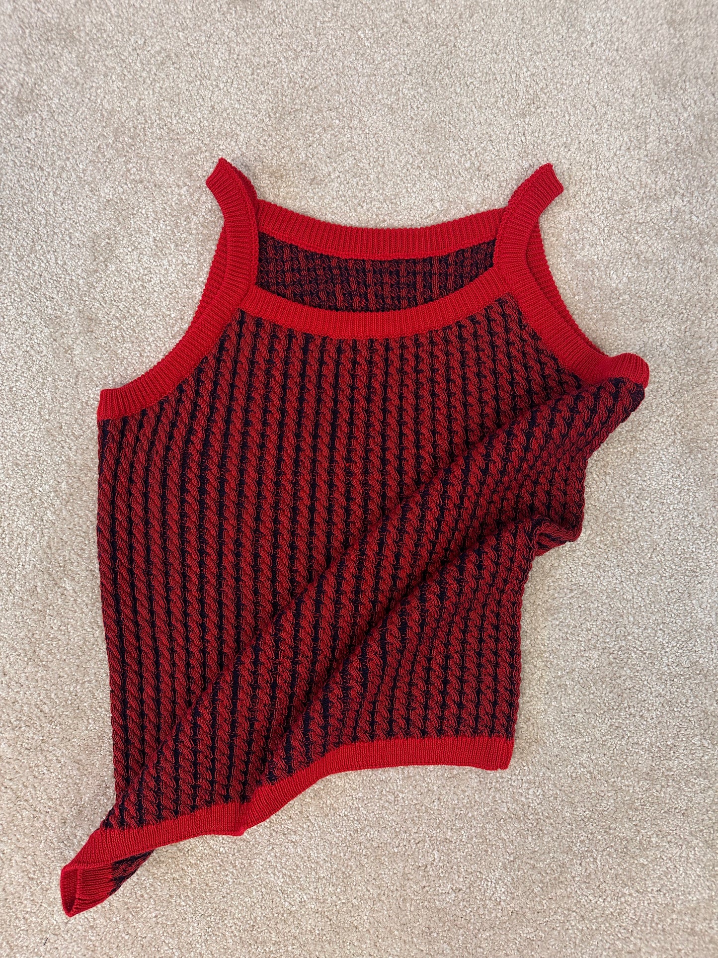 Cable Cotton Tank top "Brianna"