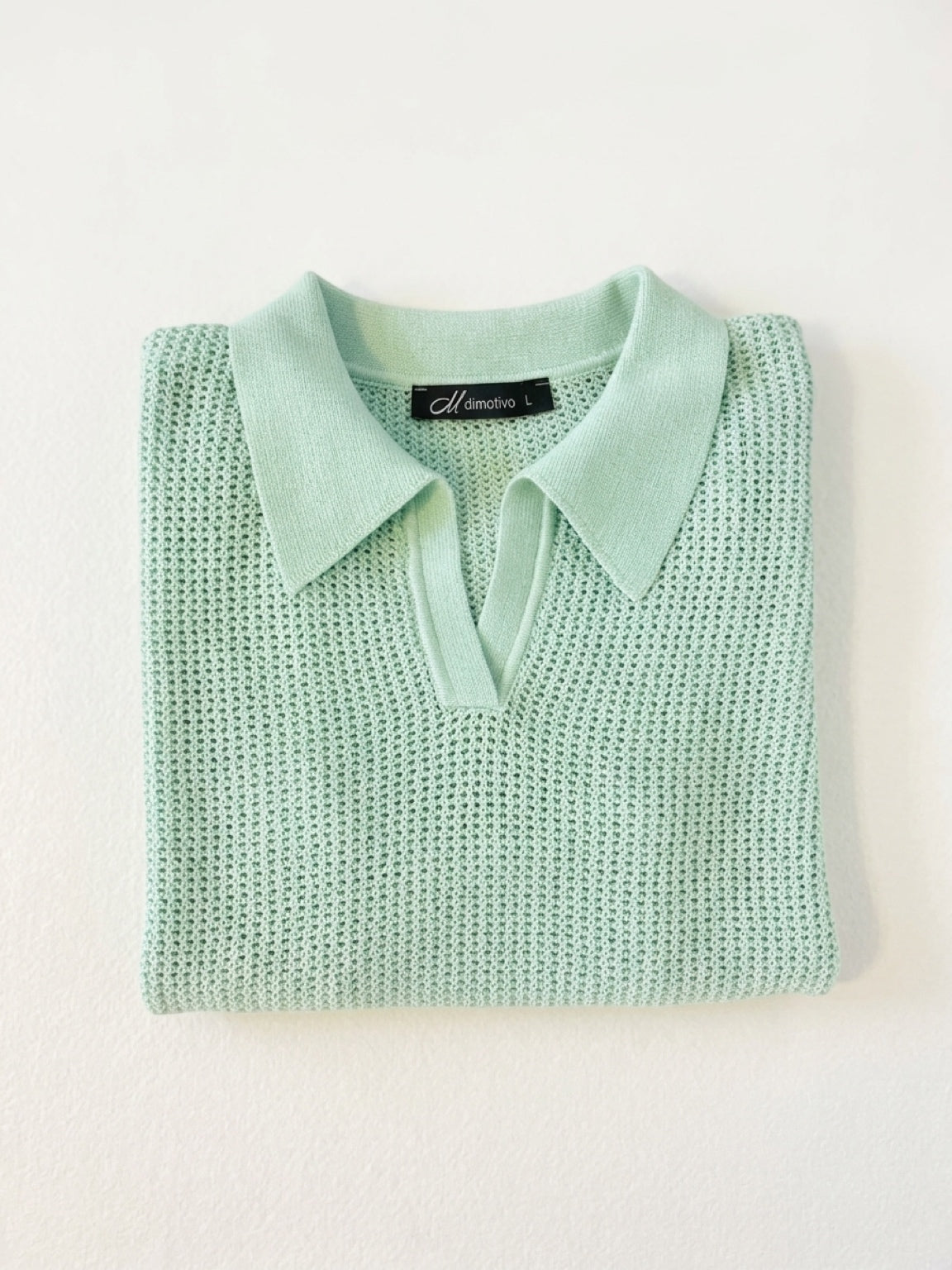Cotton Short Sleeve Polo T-shirt “PERLE”