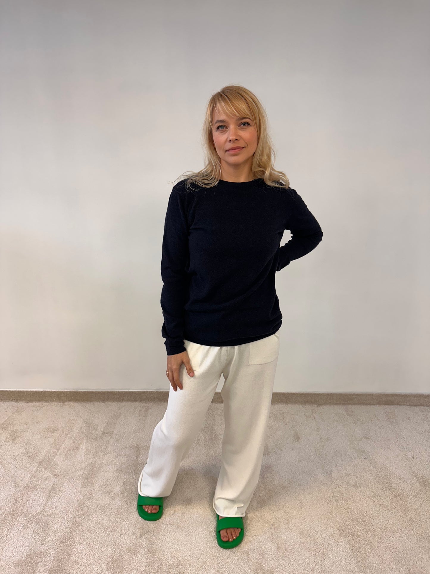 Wool cashmere long sleeve sweater "Magi"