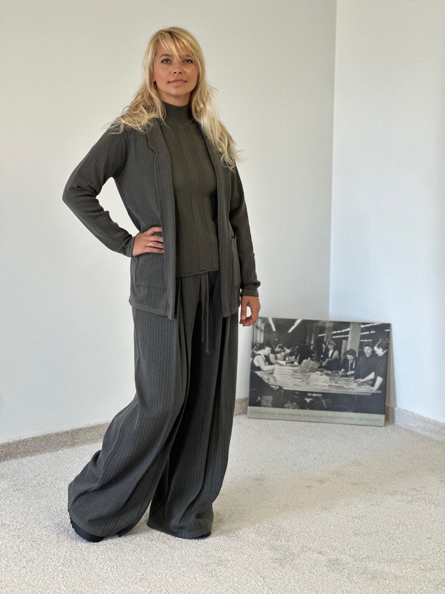 Elegant suit in Merino wool "Sandra"