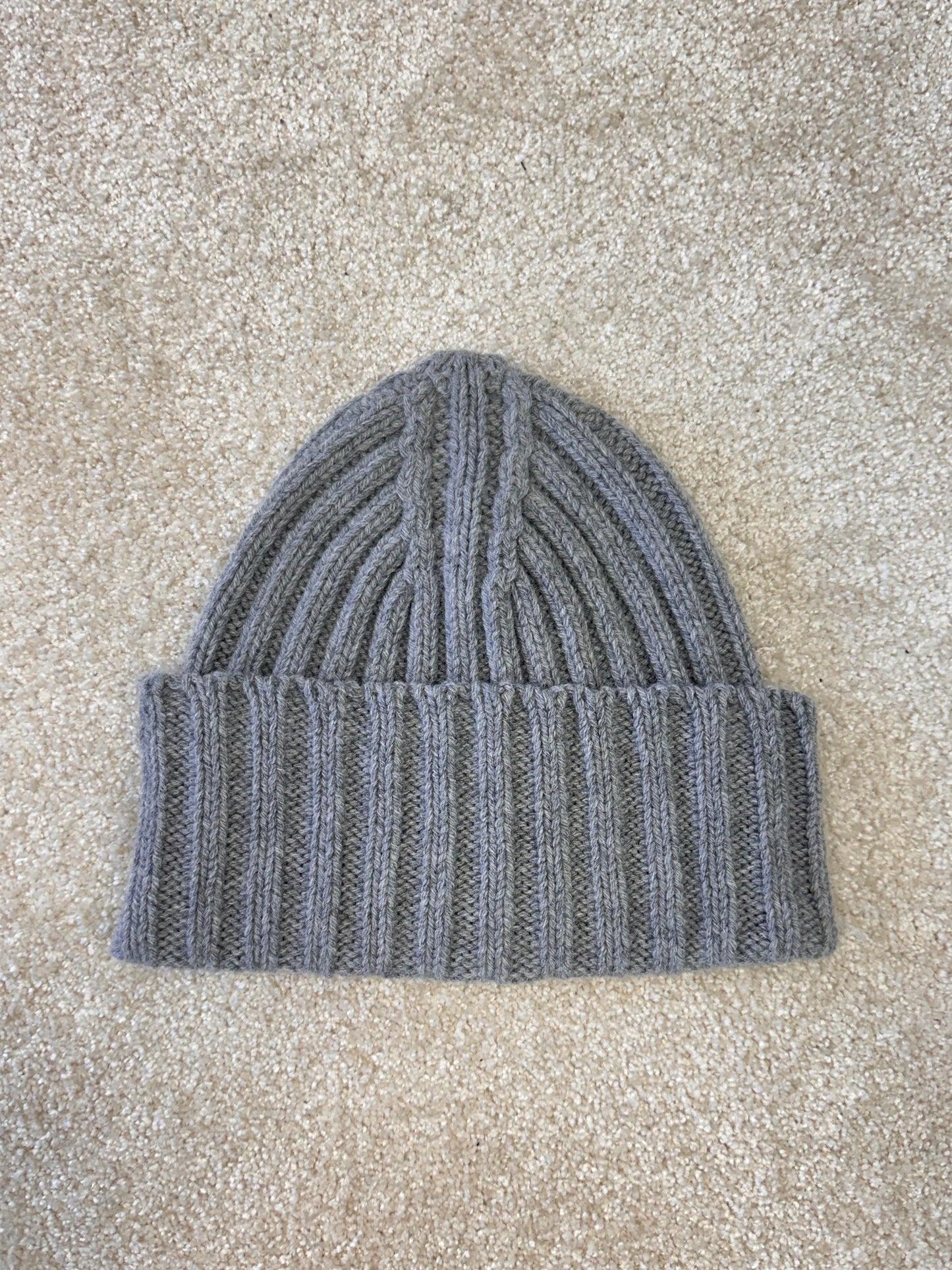 Wool cashmere Beanie hat without holes "Elly"
