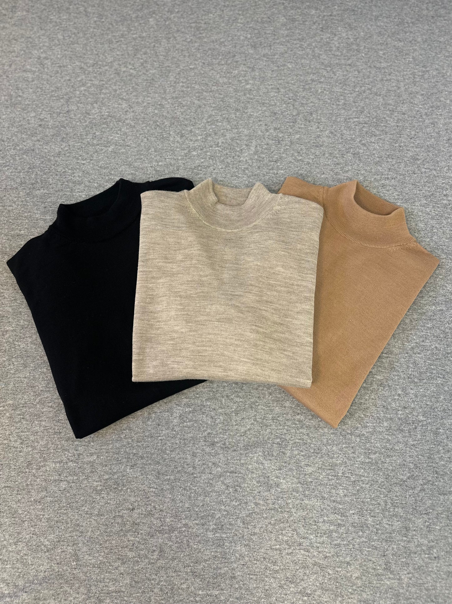 Merino Wool Mock Neck