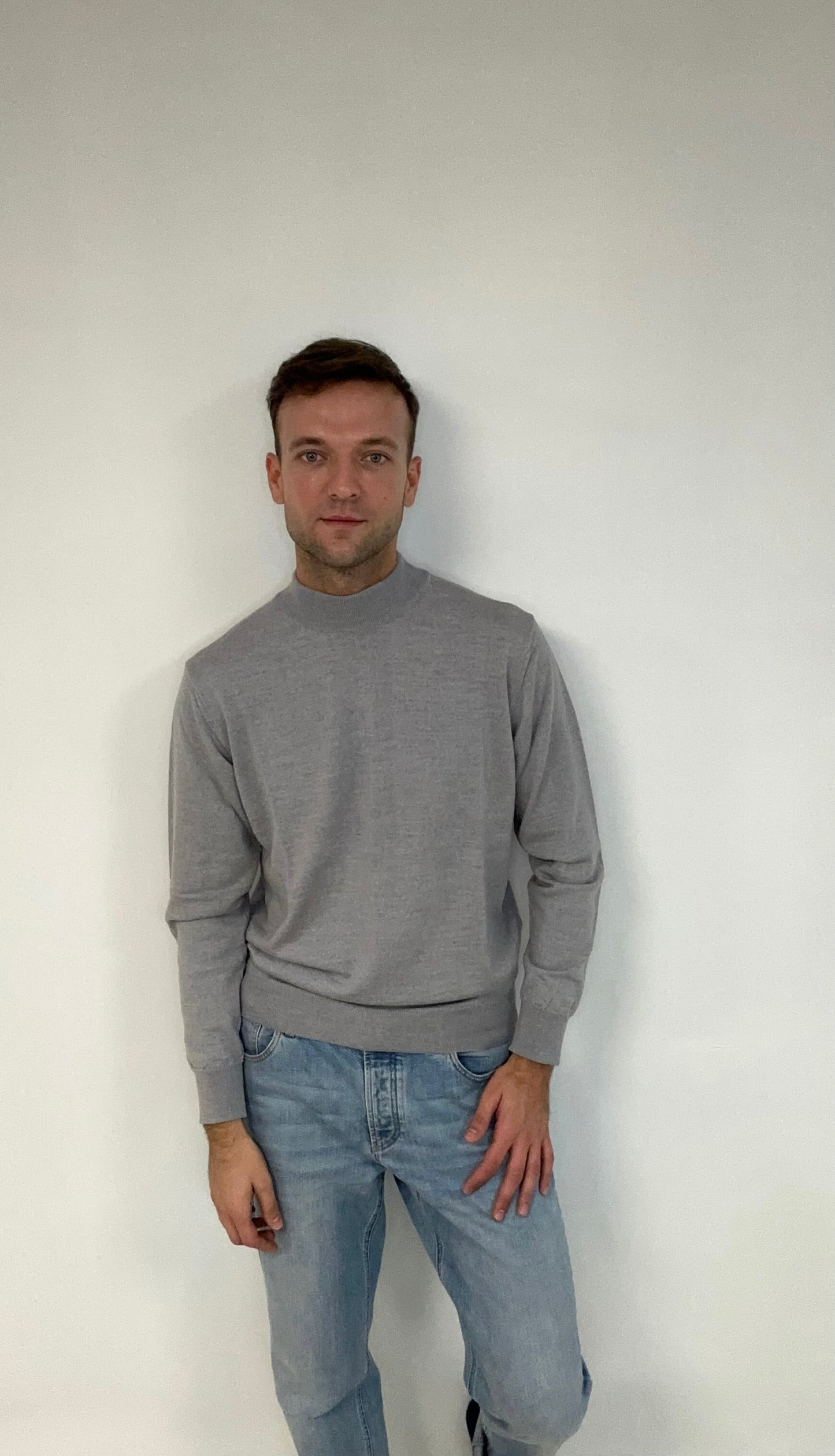 Merino Wool Mock Neck