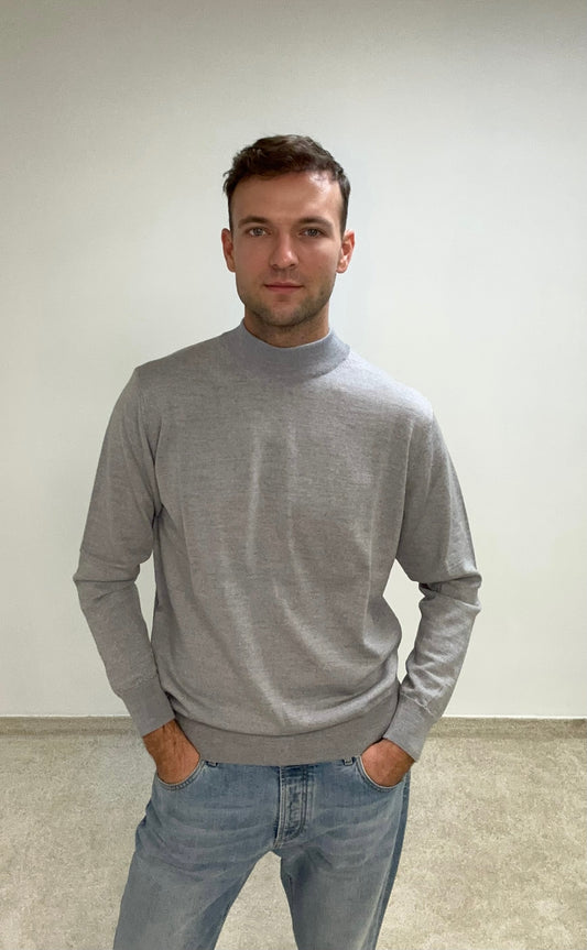 Merino Wool Mock Neck