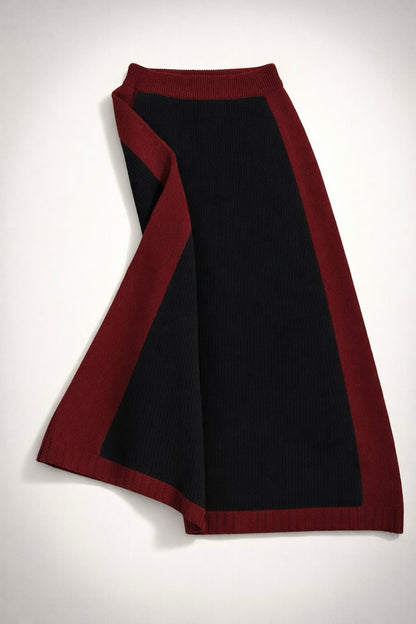 Sweater & Skirt Set “Salma Bordo”