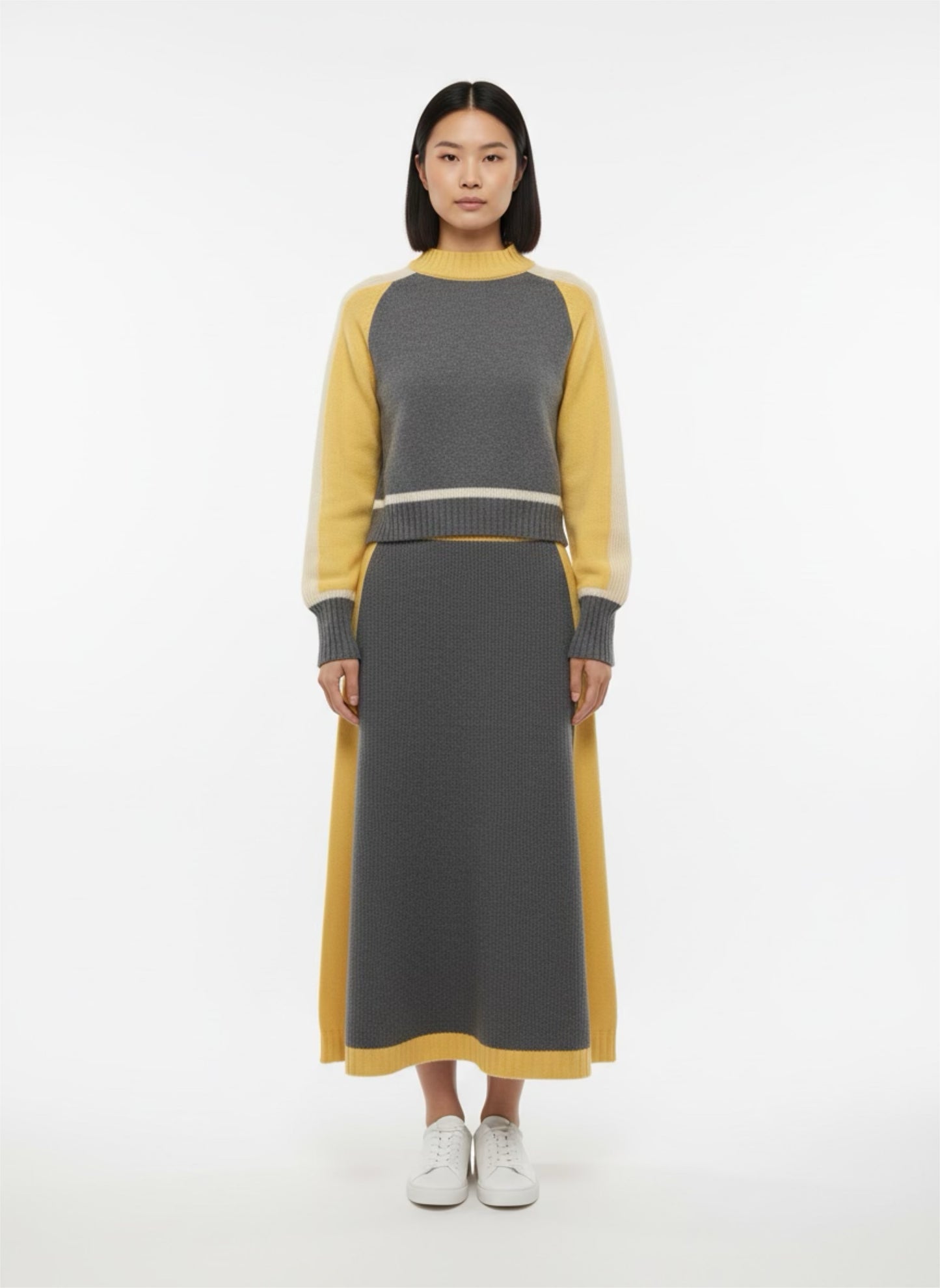 Sweater & Skirt Set “Salma Yellow”