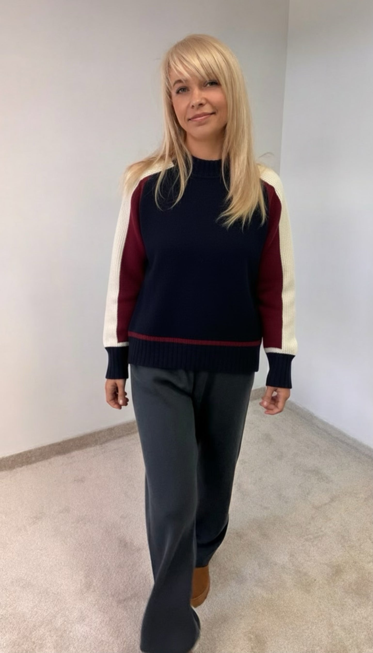 Sweater & Skirt Set “Salma Bordo”