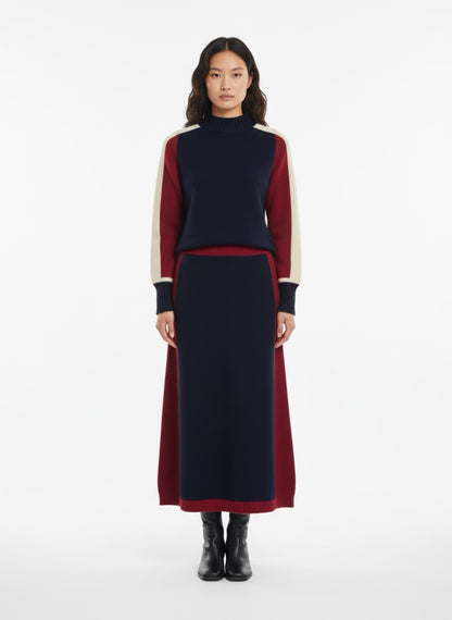 Sweater & Skirt Set “Salma Bordo”