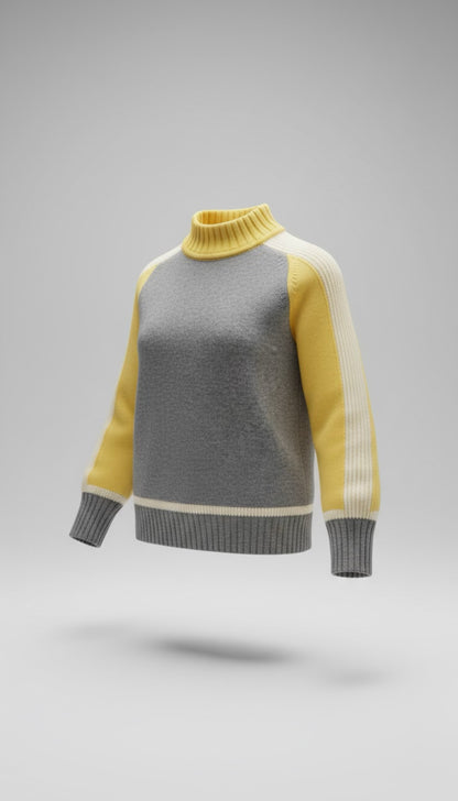 Sweater & Skirt Set “Salma Yellow”