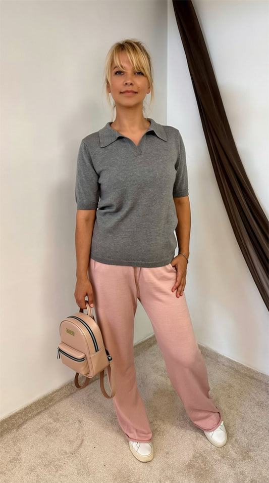 Merino Wool Polo Shirt “Paula”