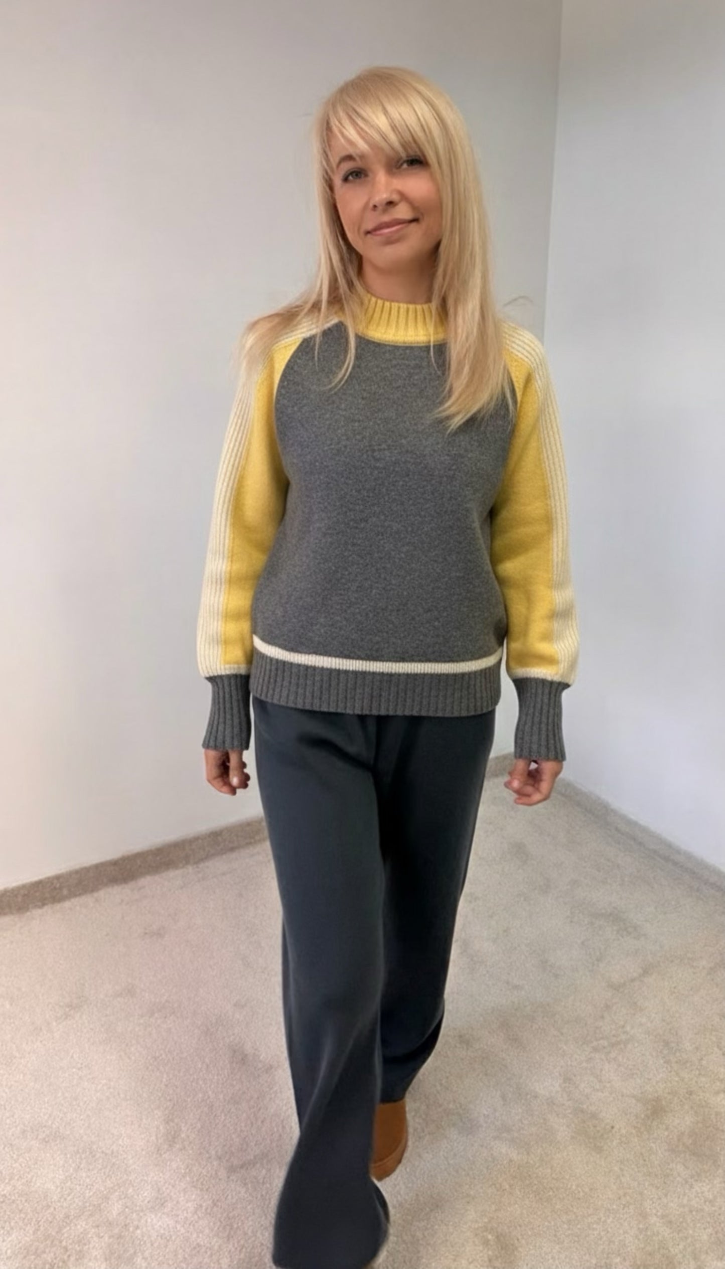 Sweater & Skirt Set “Salma Yellow”