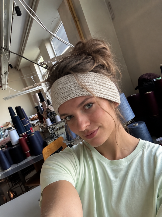 Ribbed Wool&Cashmere headband