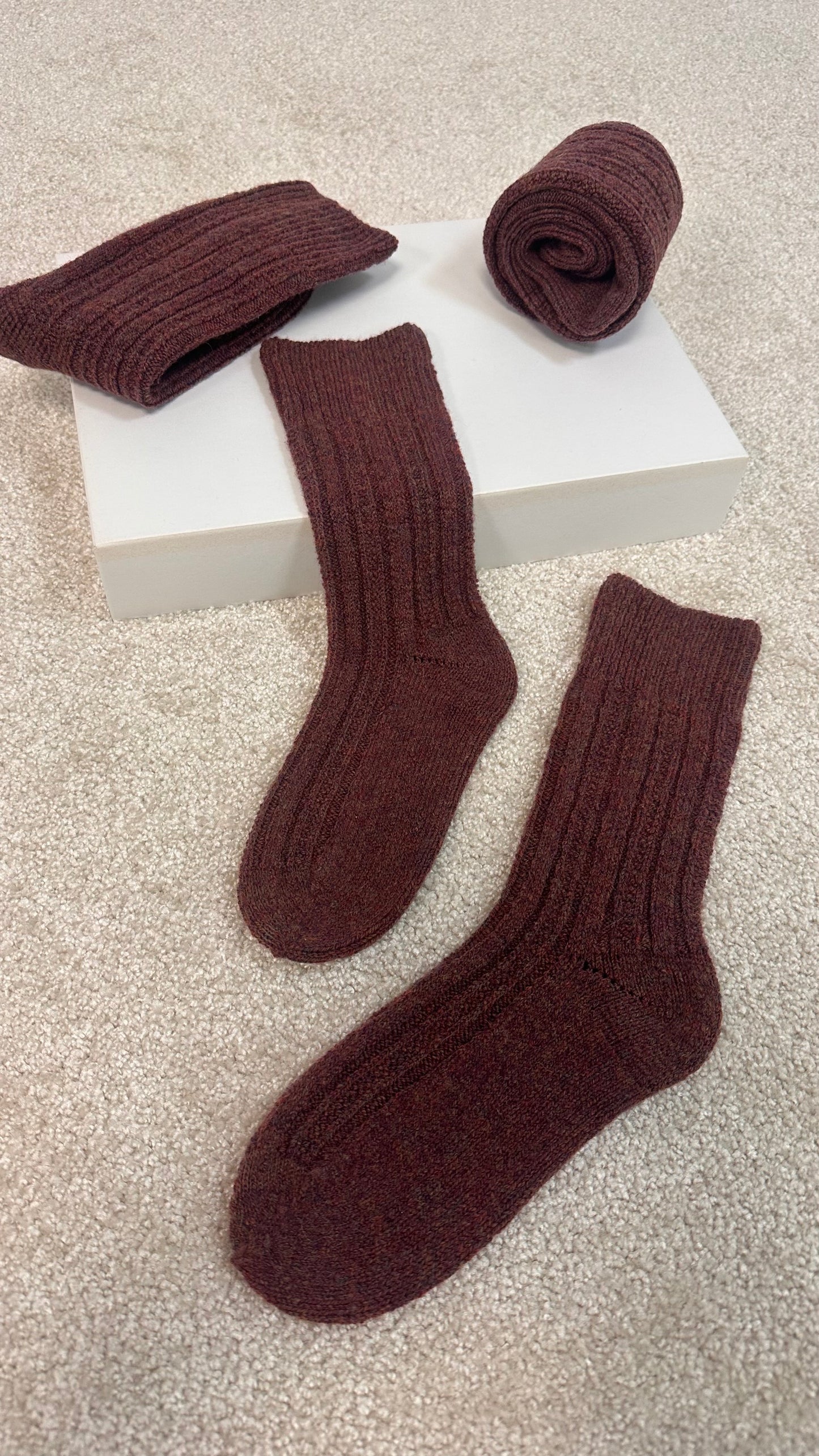 Wool cashmere socks