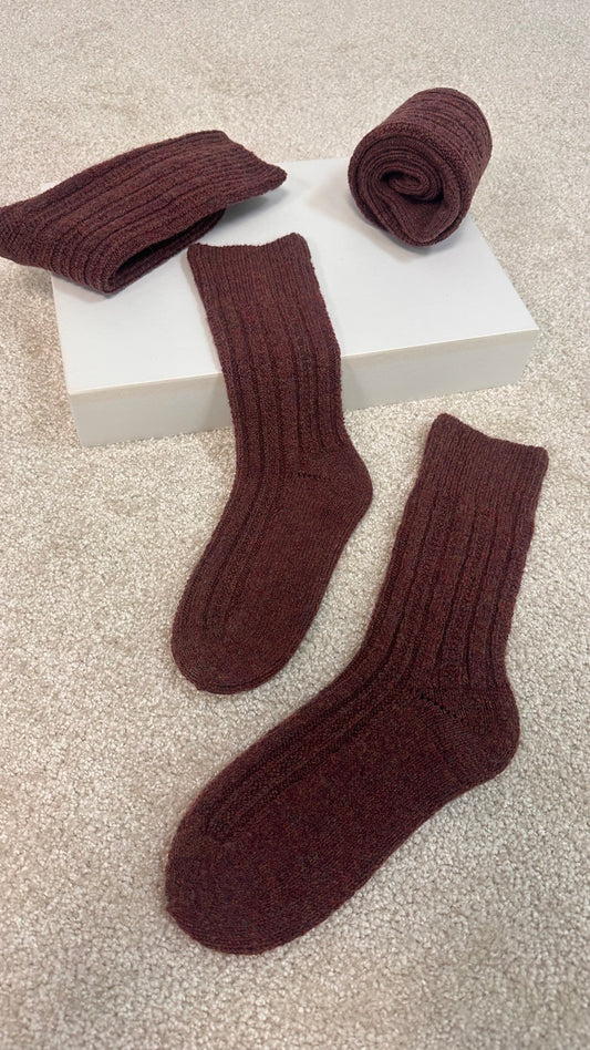 Wool cashmere socks