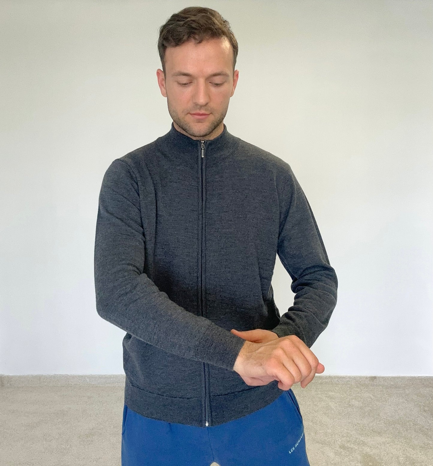 Merino wool Sweater "Maison Z" full zip