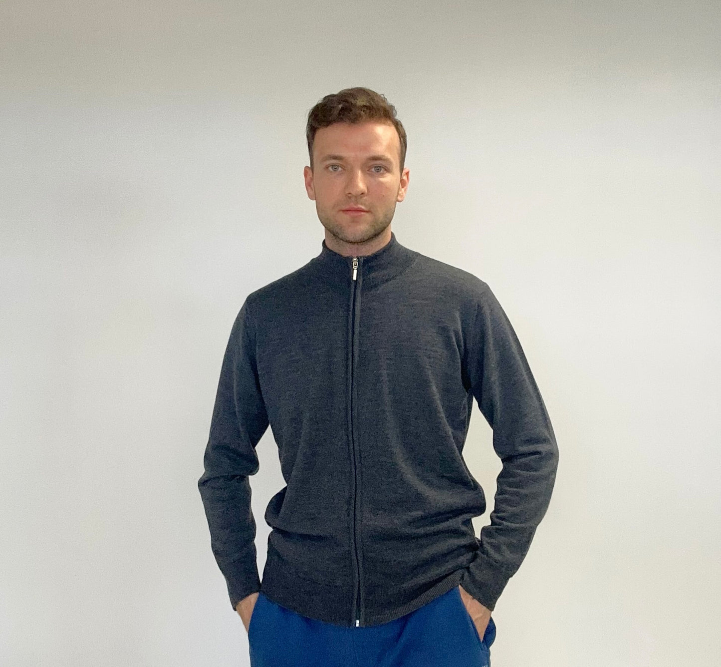 Merino wool Sweater "Maison Z" full zip
