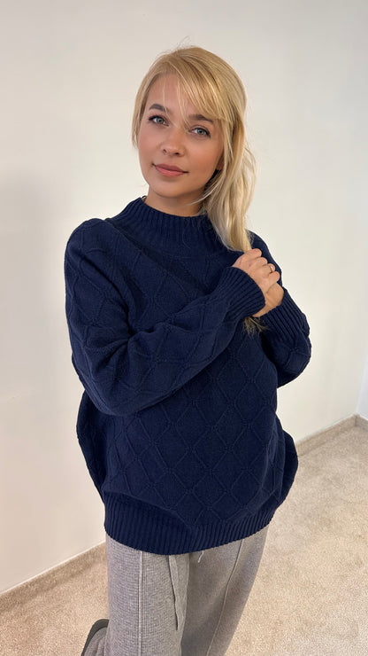 Oversize Diamond Aran "Kelly"