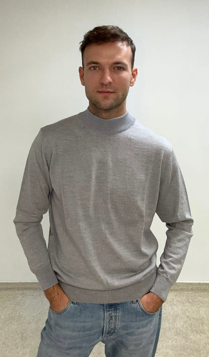 Merino Wool Mock Neck