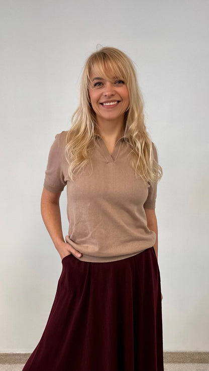 Merino Wool Polo Shirt “Paula”