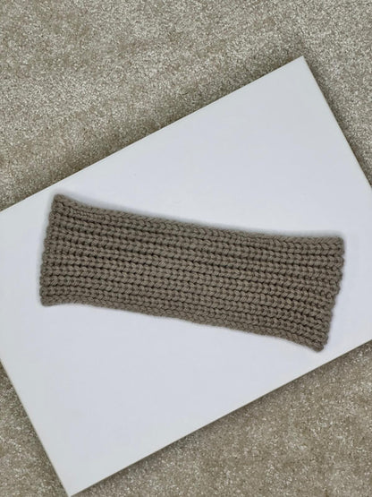 Diadema de lana y cachemira de canalé