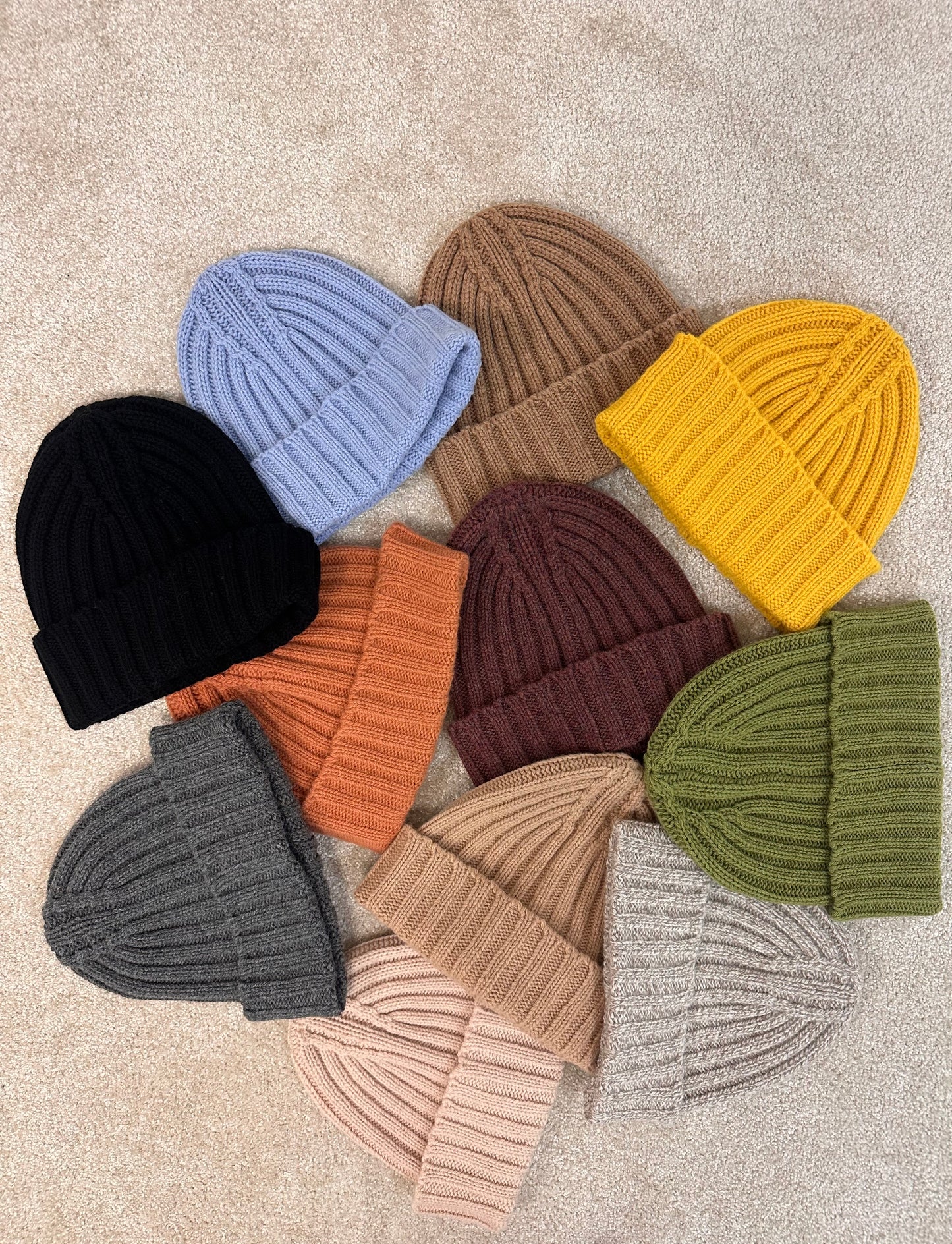 Wool cashmere Beanie hat "Elly"