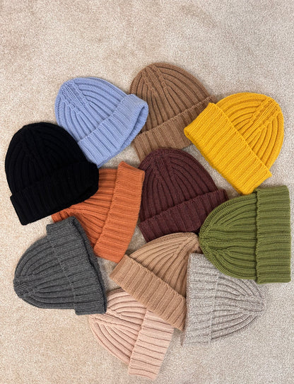 Wool cashmere Beanie hat "Elly"