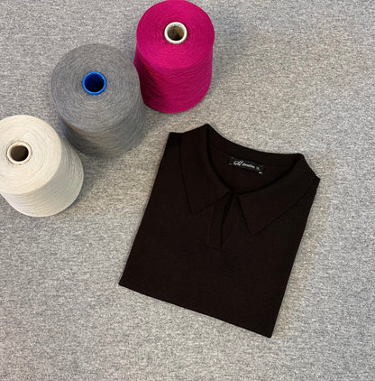 Merino Wool Polo Shirt “Paula”