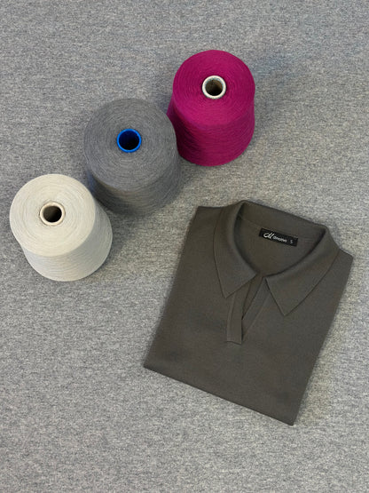 Merino Wool Polo Shirt “Paula”