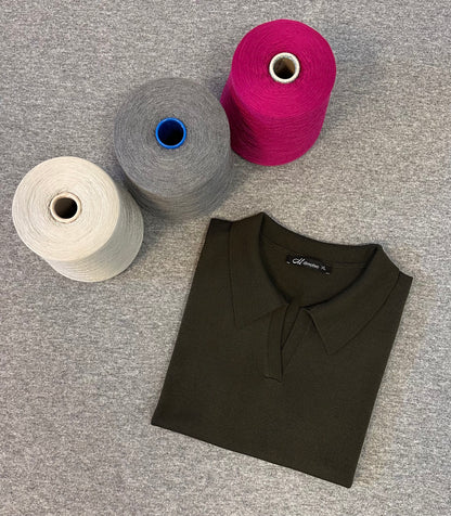 Merino Wool Polo Shirt “Paula”