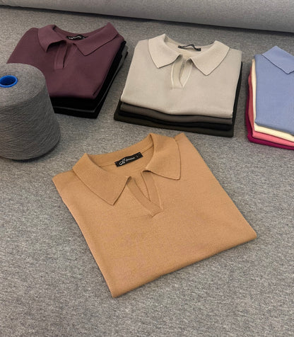 Merino Wool Polo Shirt “Paula”