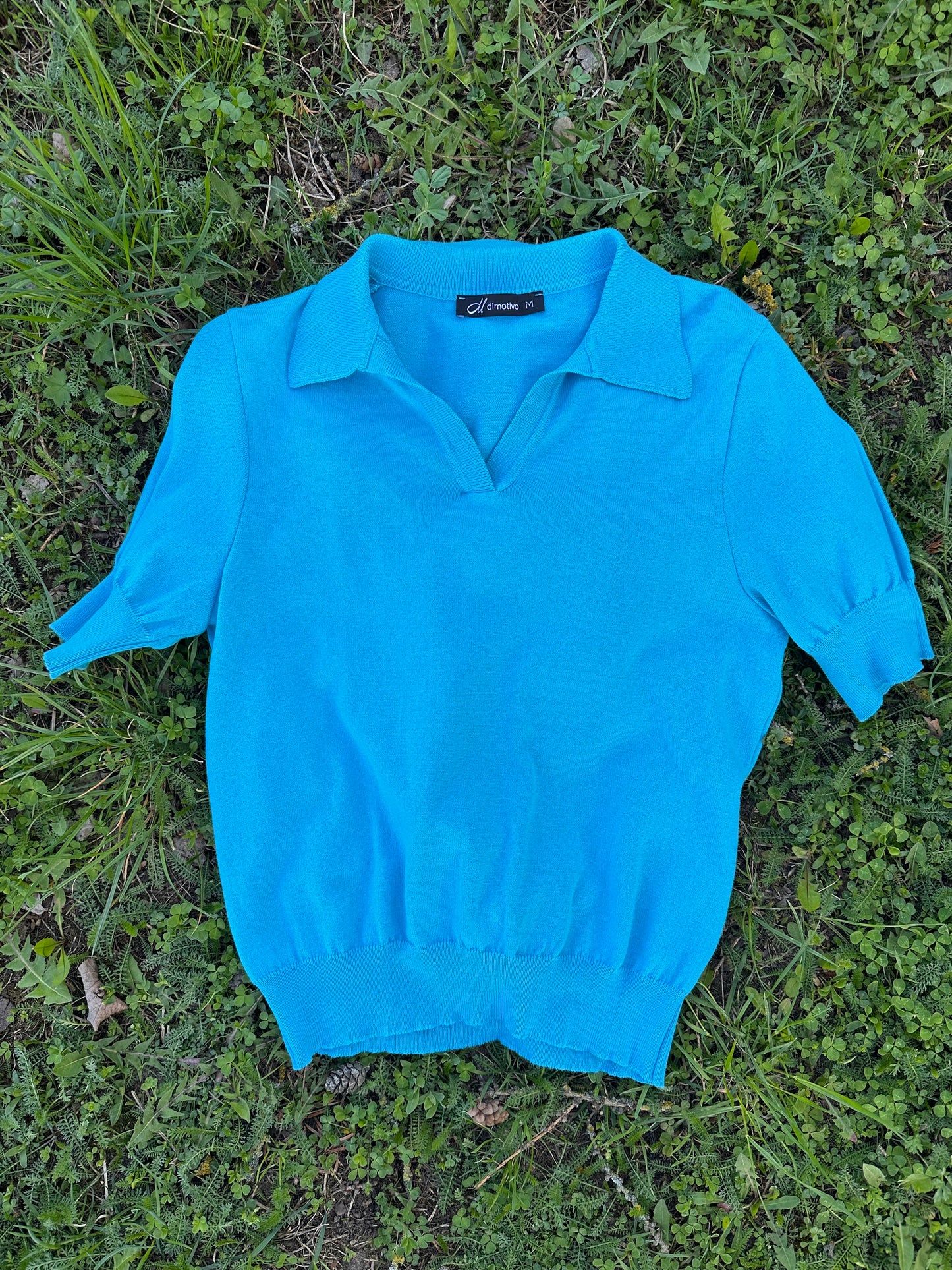 Knitted cotton Polo T-shirt