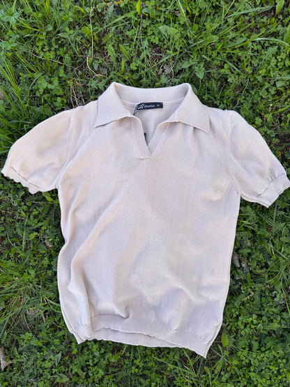 Knitted cotton Polo T-shirt
