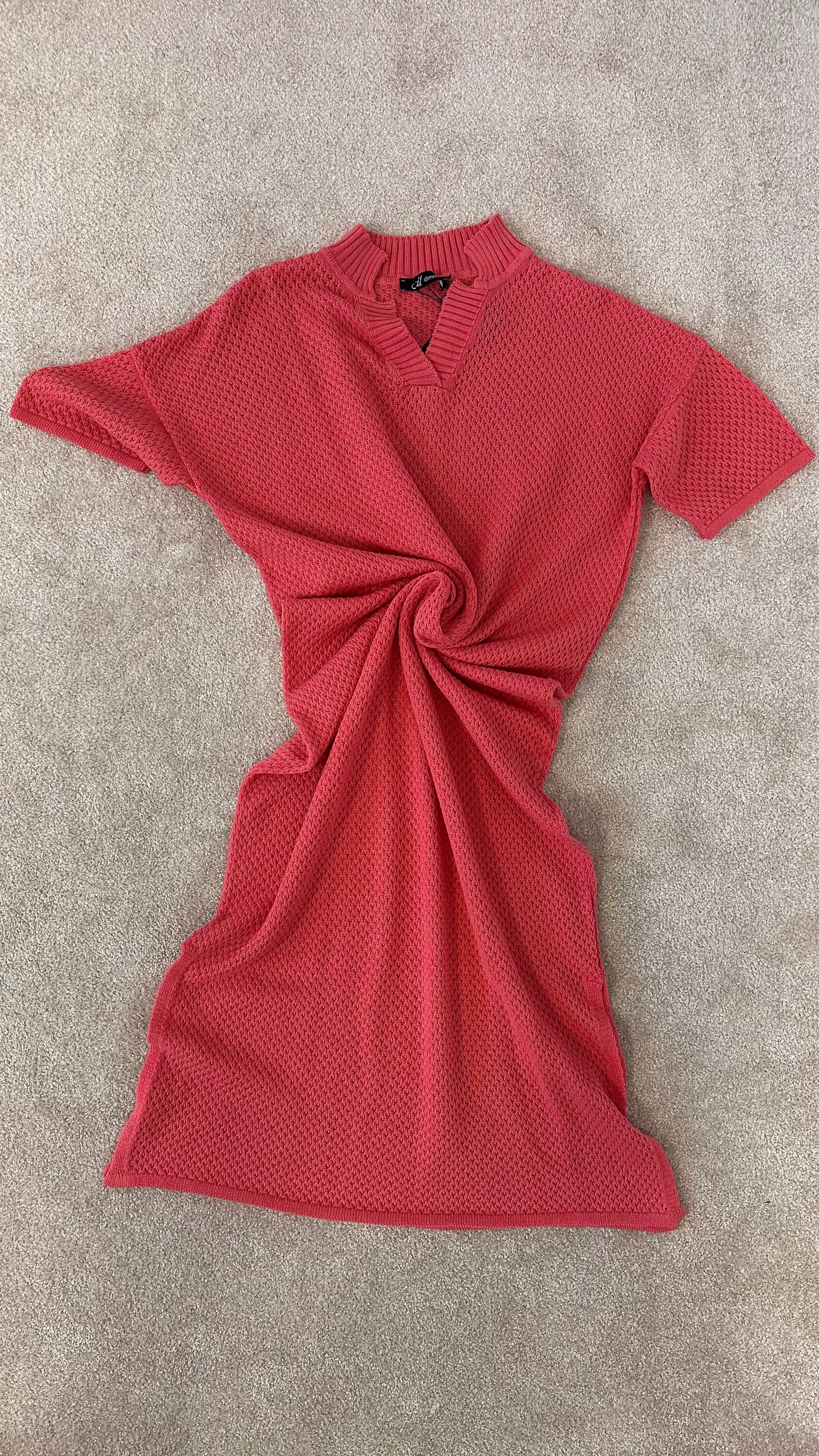 Langes Kleid „Vera“ aus Pointelle-Strick