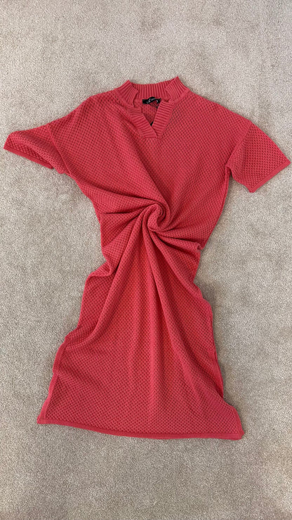 Langes Kleid „Vera“ aus Pointelle-Strick