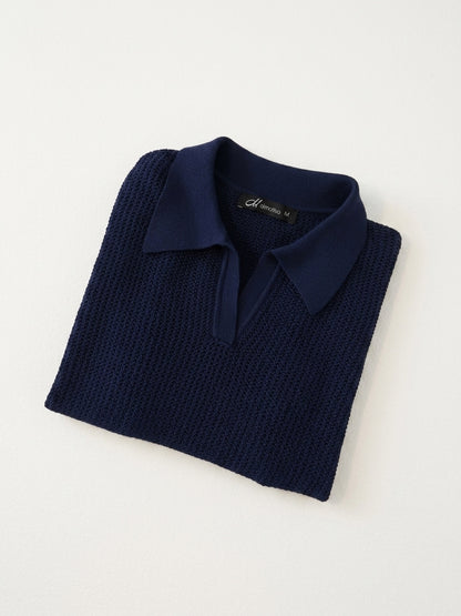 Cotton Short Sleeve Polo T-shirt “PERLE”